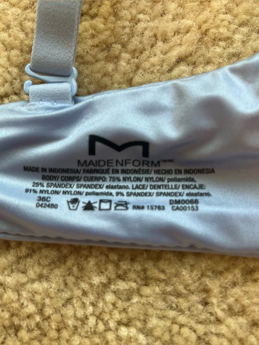 NWT Maidenform Blue Love the Lift DreamWire Push Up Bra - 36C -#DM0066 - Picture 3 of 6